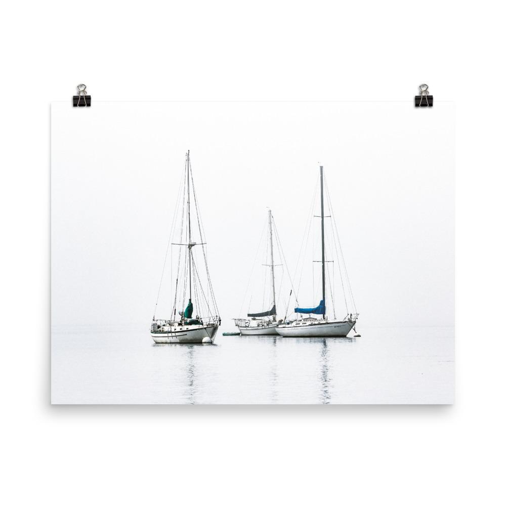 drei Segelboote - Poster 30x41 cm artlia