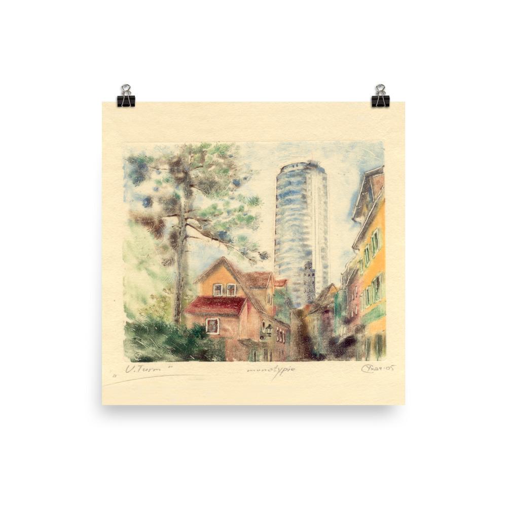 Jena Uniturm - Poster 25x25 cm artlia