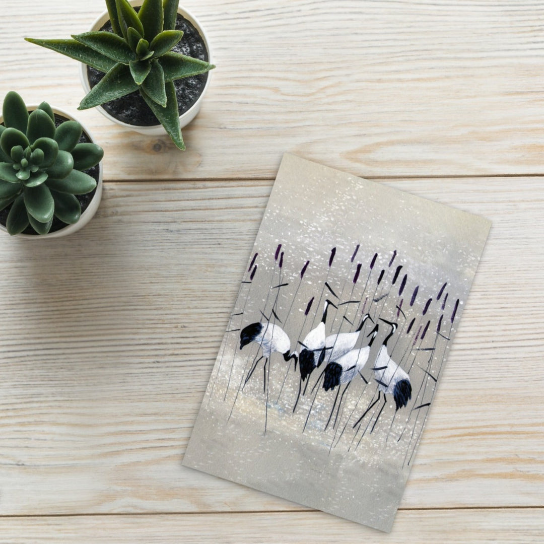 Kranichfamilie - Poster artlia