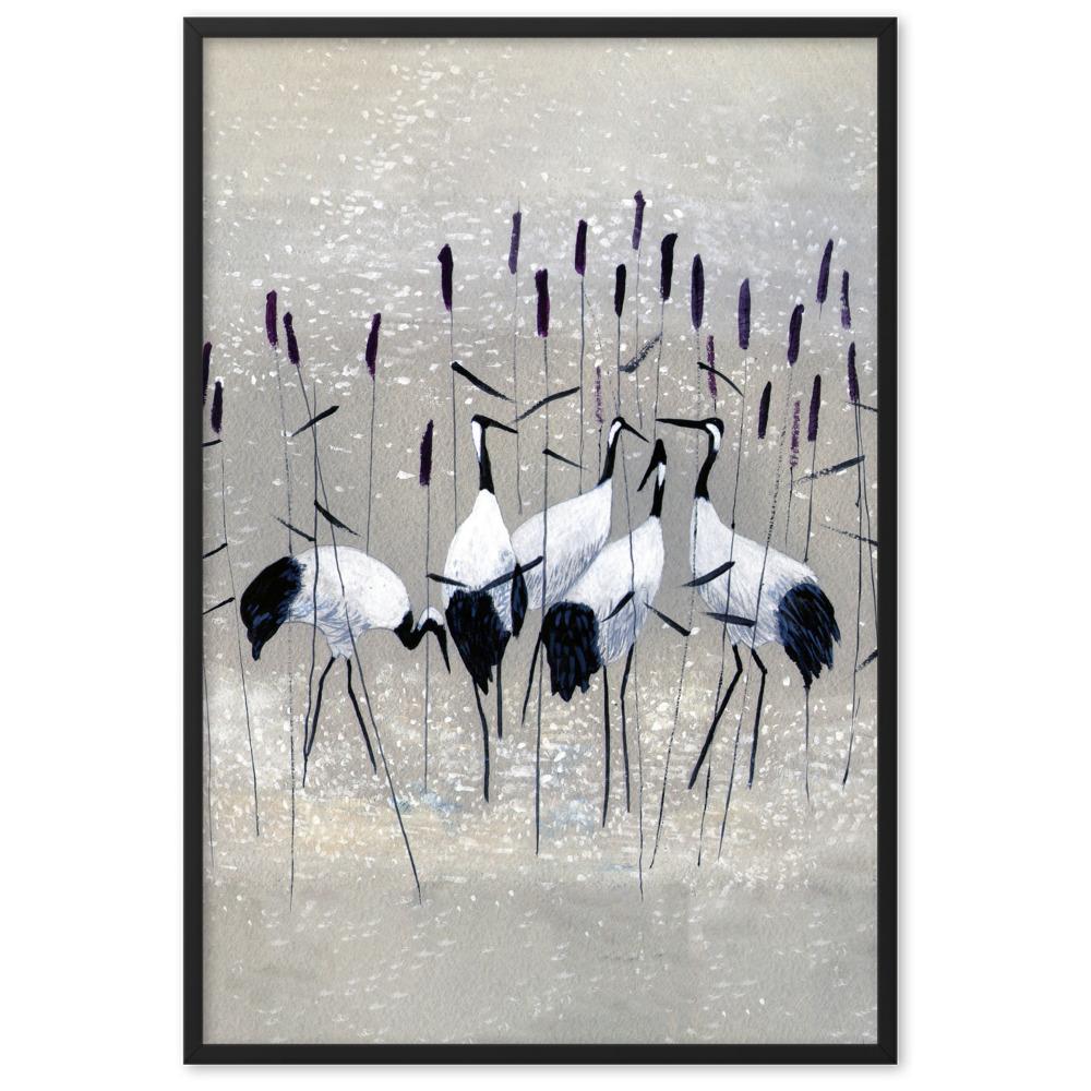 Kranichfamilie - Poster artlia