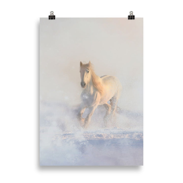 Pferd im Schnee - Poster 21×30 cm artlia