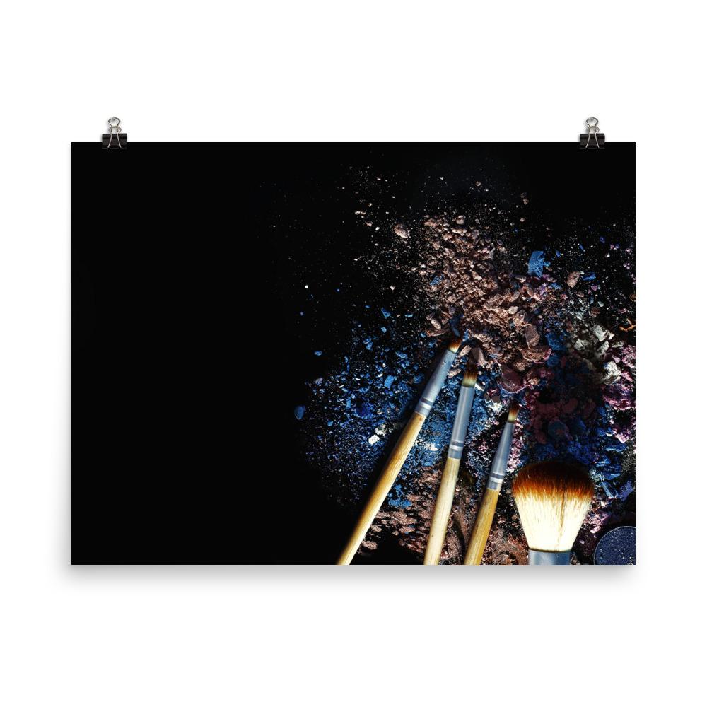 Pinsel auf schwarzem Hintergrund - Poster 30x41 cm artlia
