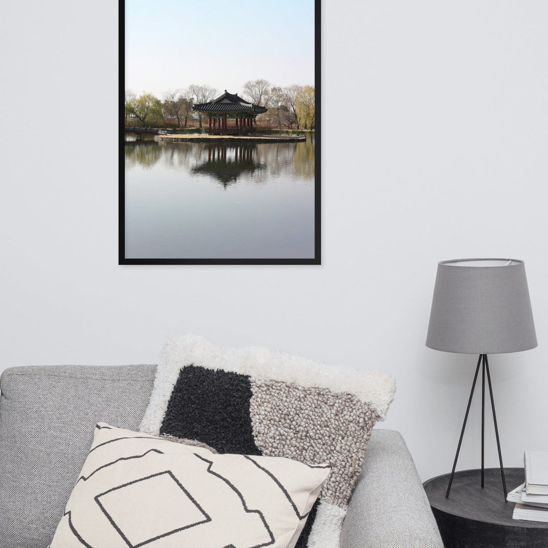 Poster - Pavillon mitten im Wasser artlia