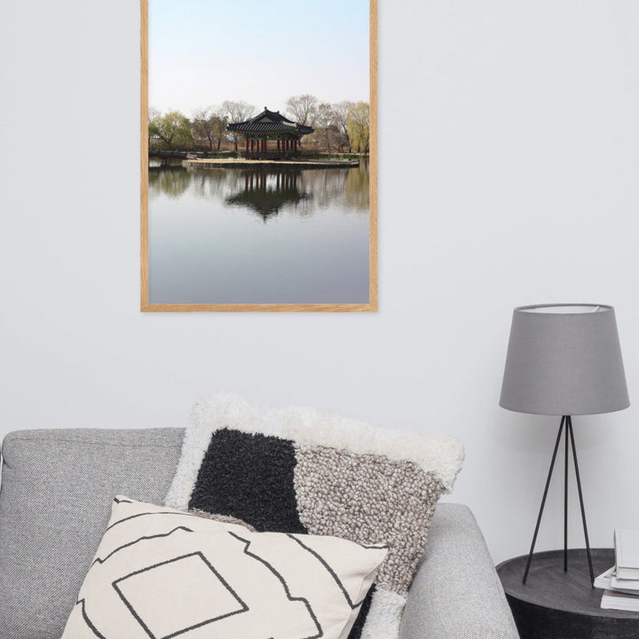 Poster - Pavillon mitten im Wasser artlia