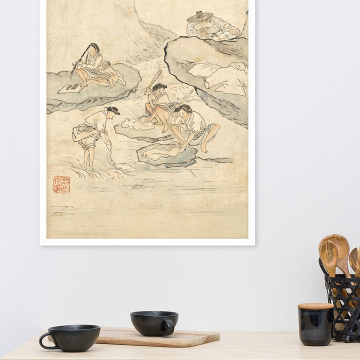 Poster - Wäscherei, Kim Hong-do artlia