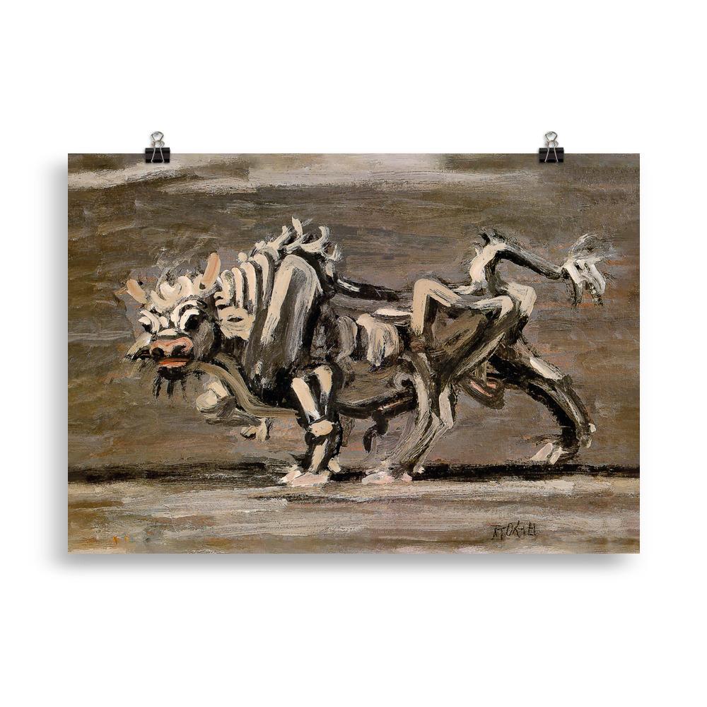 Poster - Weißer Ochse, Lee Jung-seob 21×30 cm artlia