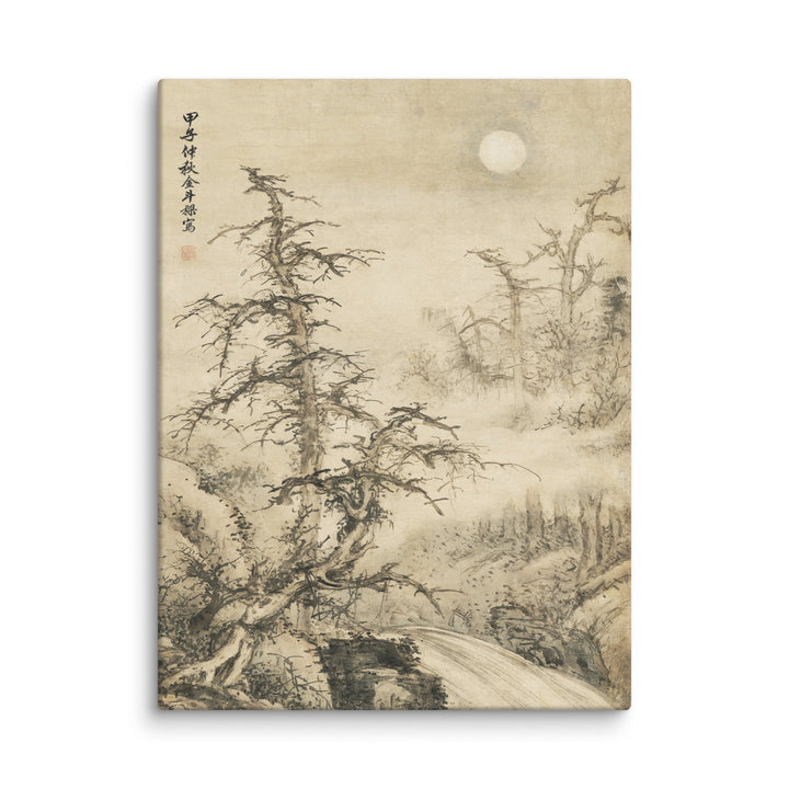 Leinwand - Mondnächtige Herbstlandschaft