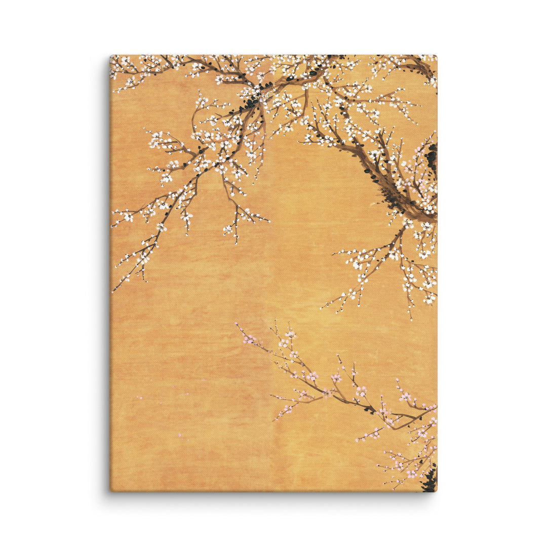 Canvas - Red and white plum blossoms