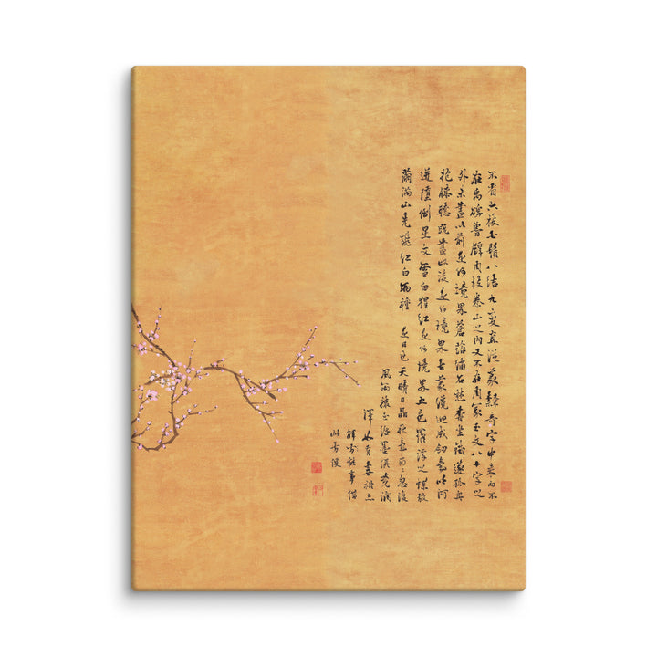 Canvas - Red and white plum blossoms