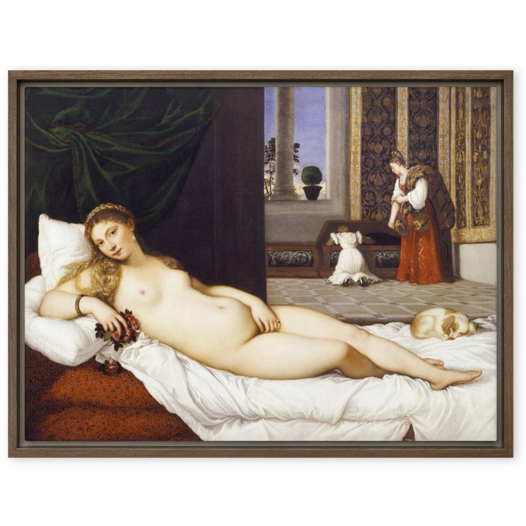 Leinwand - Tizian, Venus von Urbino Braun / 46x61 cm (18″×24″) artlia