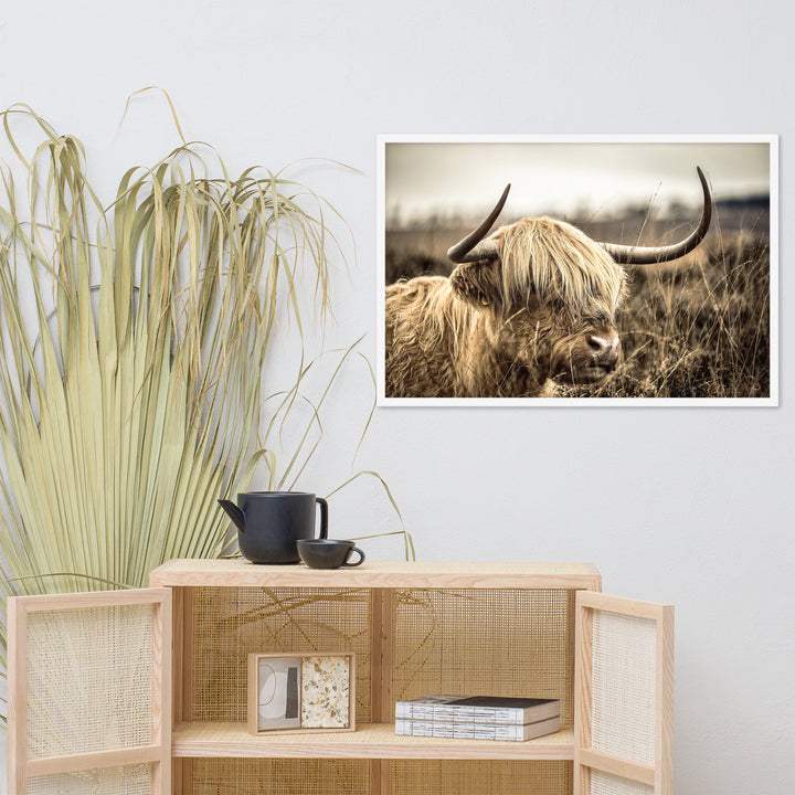 Poster - Highland Cattle Retro