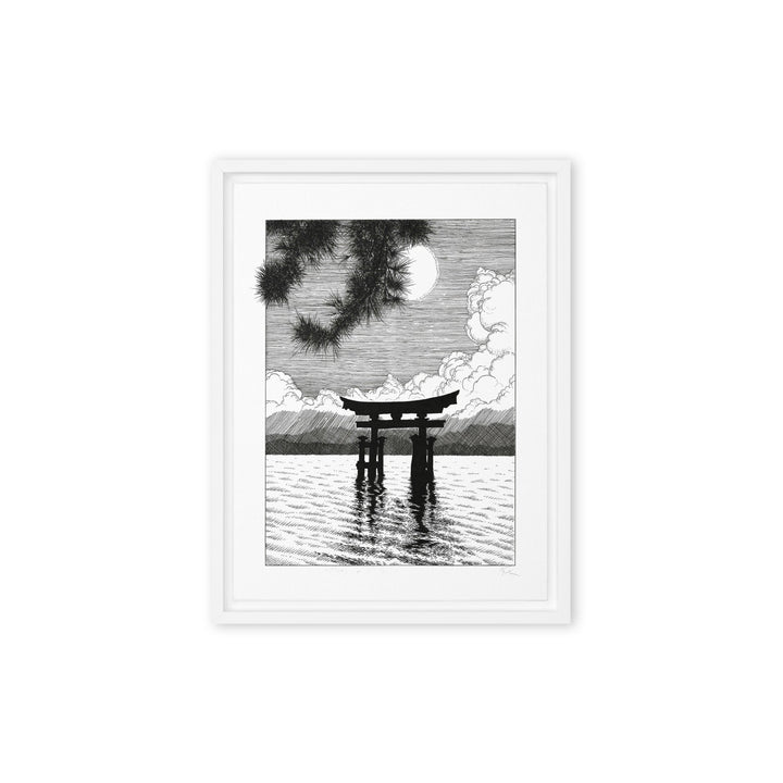 Gerahmte Leinwand - Miyajima Pavel Illustrations Weiß / 30x41 cm (12″×16″) artlia