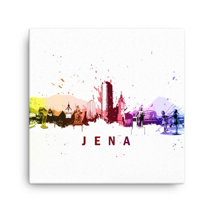 Gerahmte Leinwand - Skyline Jena Marko Kurth ohne Rahmen / 41x41 cm (16″×16″) artlia