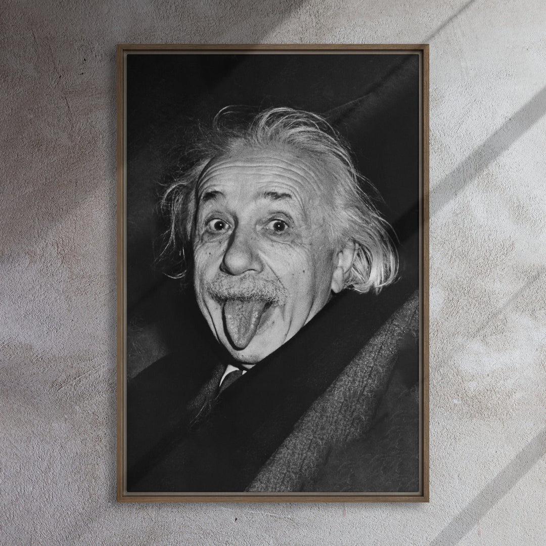 Leinwand - Albert Einstein Zunge artlia