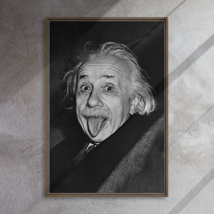 Leinwand - Albert Einstein Zunge artlia