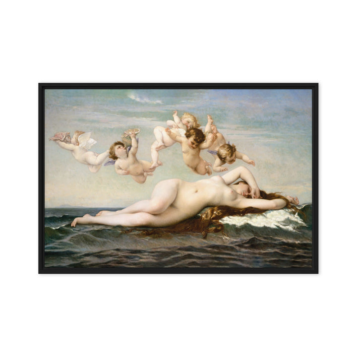 Leinwand - Alexandre Cabanel, Die Geburt der Venus Schwarz / 51x76 cm (20″×30″) artlia