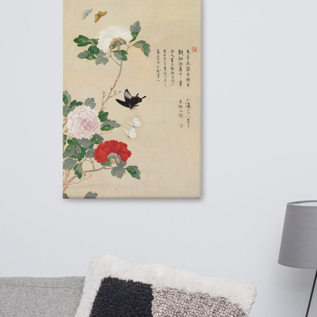 Leinwand - Blumen und Schmetterlinge Nam Gye-u artlia