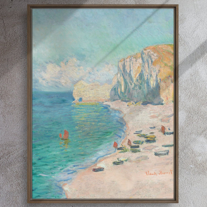Leinwand - Claude Monet, Étretat: The Beach and the Falaise d'Amont artlia