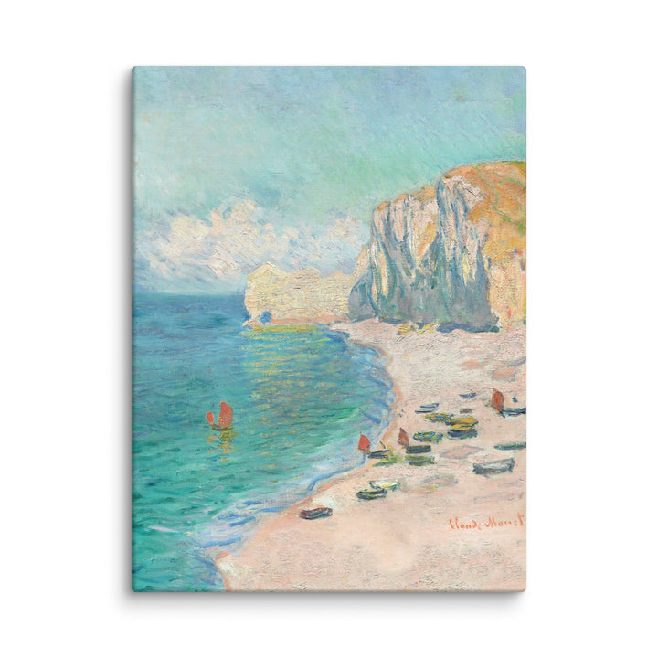 Leinwand - Claude Monet, Étretat: The Beach and the Falaise d'Amont ohne Rahmen / 31x41 cm (12″×16″) artlia