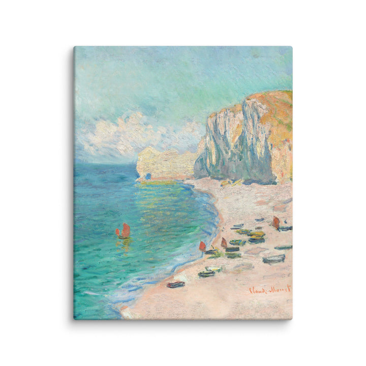 Leinwand - Claude Monet, Étretat: The Beach and the Falaise d'Amont ohne Rahmen / 41x51 cm (16″×20″) artlia