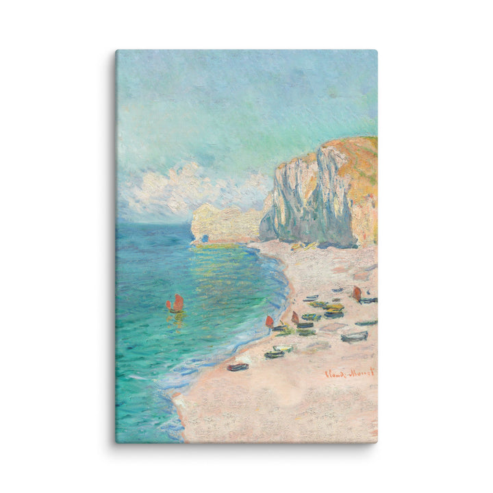Leinwand - Claude Monet, Étretat: The Beach and the Falaise d'Amont ohne Rahmen / 51x76 cm (20″×30″) artlia