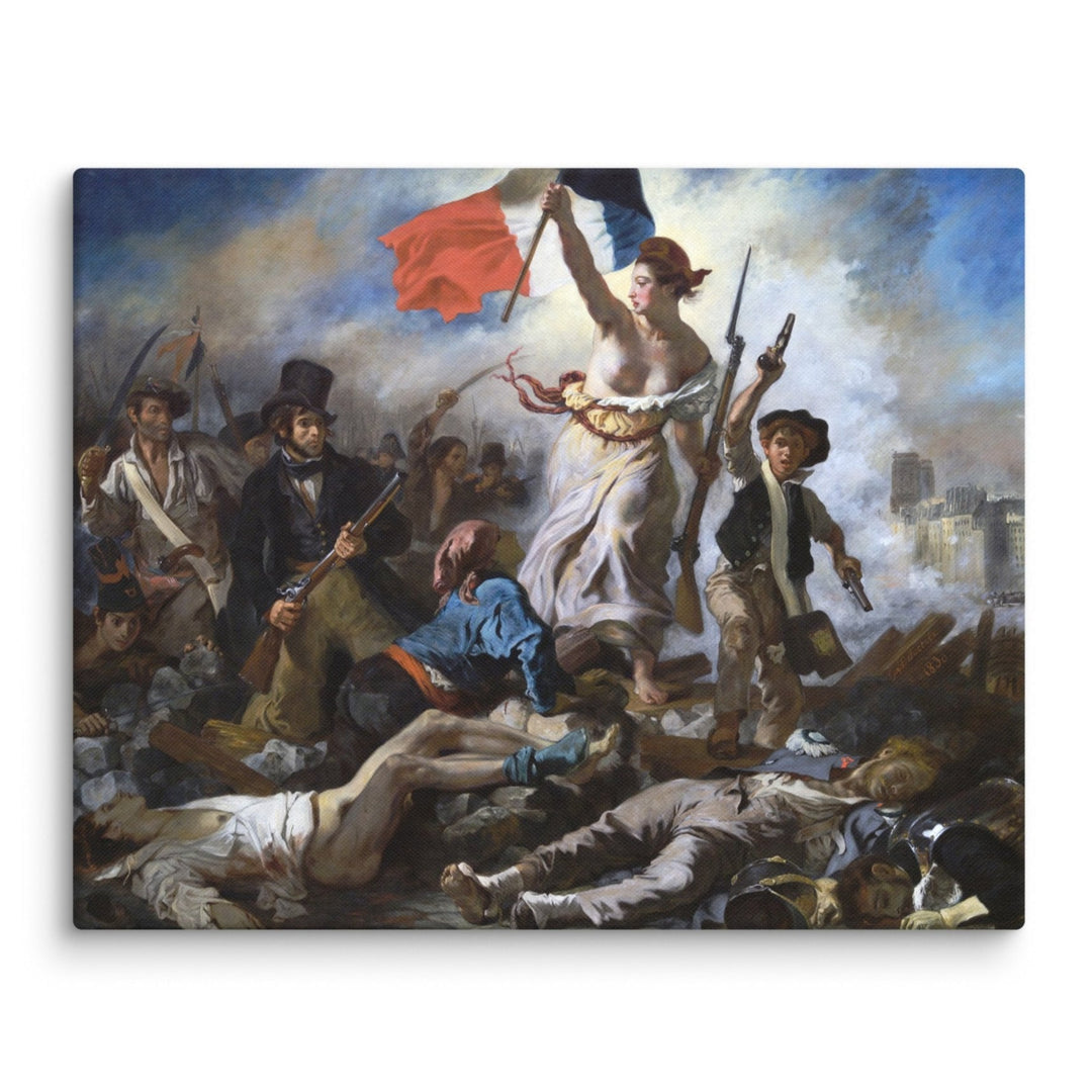 Leinwand - Eugène Delacroix, Die Freiheit führt das Volk ohne Rahmen / 41x51 cm (16″×20″) artlia