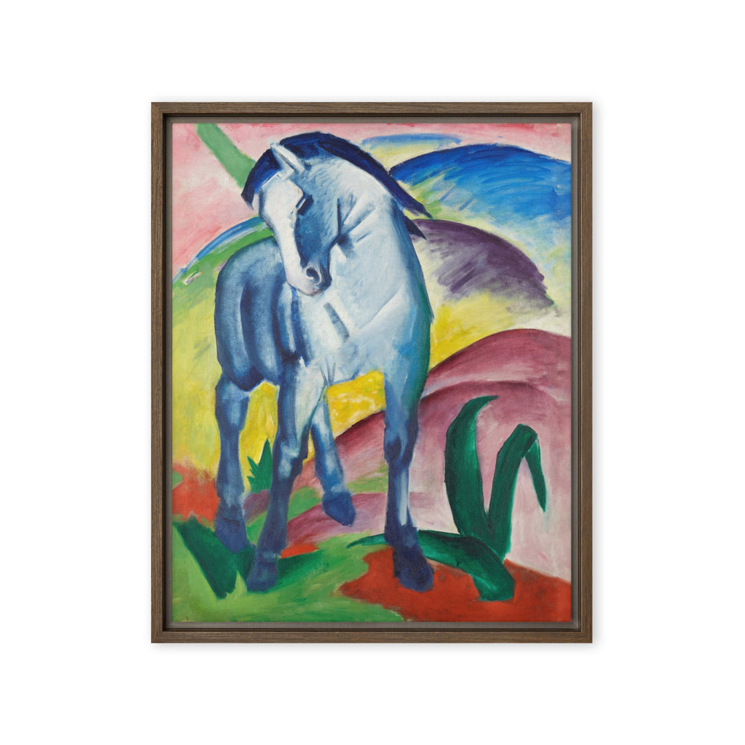 Leinwand - Franz Marc, Blaues Pferd I Braun / 41x51 cm (16″×20″) artlia