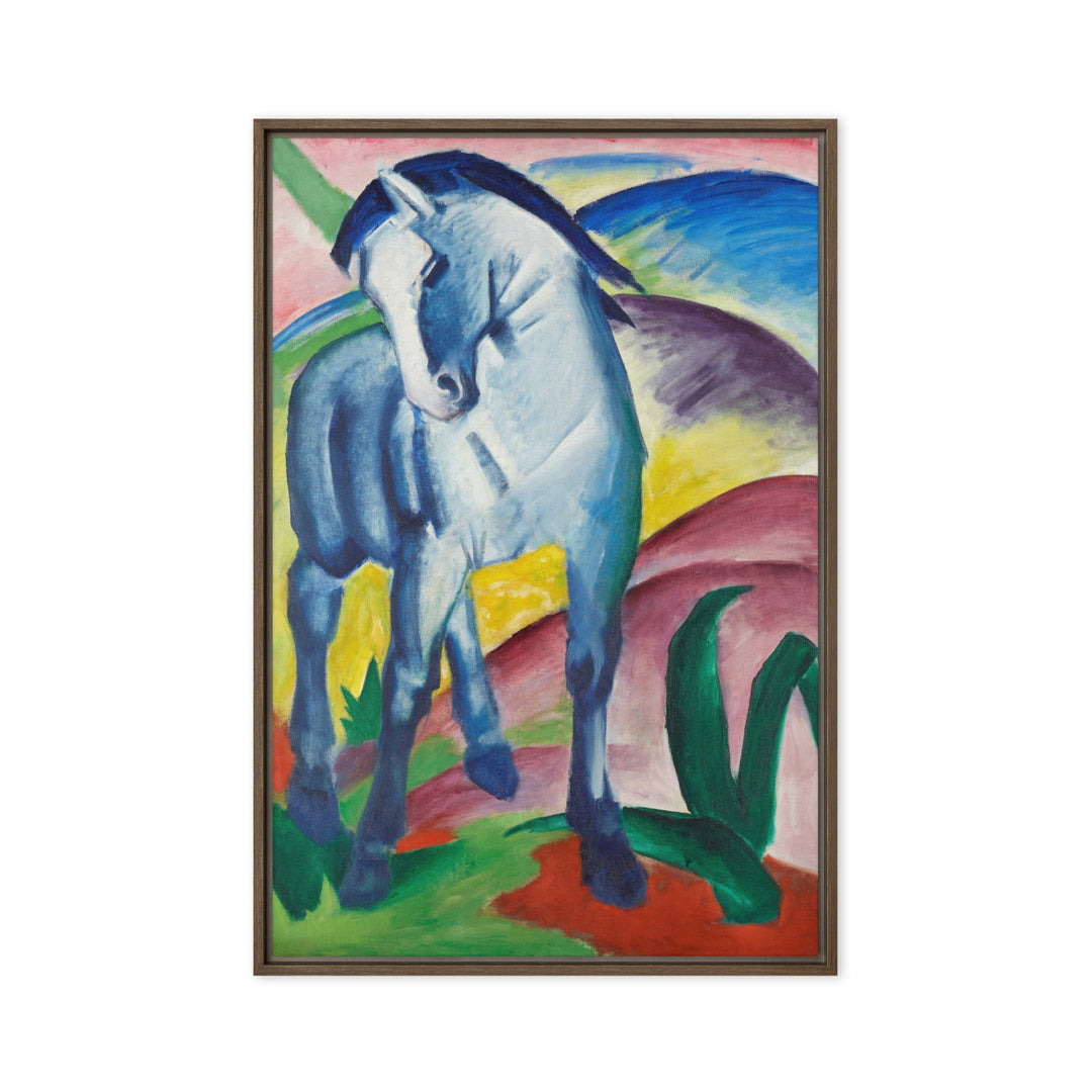 Leinwand - Franz Marc, Blaues Pferd I Braun / 51x76 cm (20″×30″) artlia