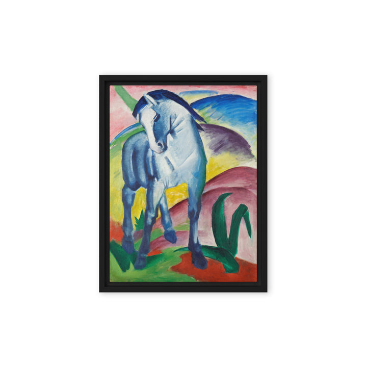 Leinwand - Franz Marc, Blaues Pferd I Schwarz / 31x41 cm (12″×16″) artlia
