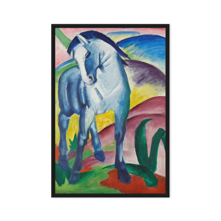 Leinwand - Franz Marc, Blaues Pferd I Schwarz / 51x76 cm (20″×30″) artlia