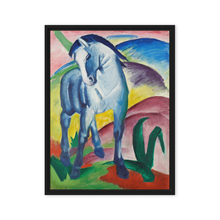 Leinwand - Franz Marc, Blaues Pferd I Schwarz / 61x81 cm (24″×32″) artlia
