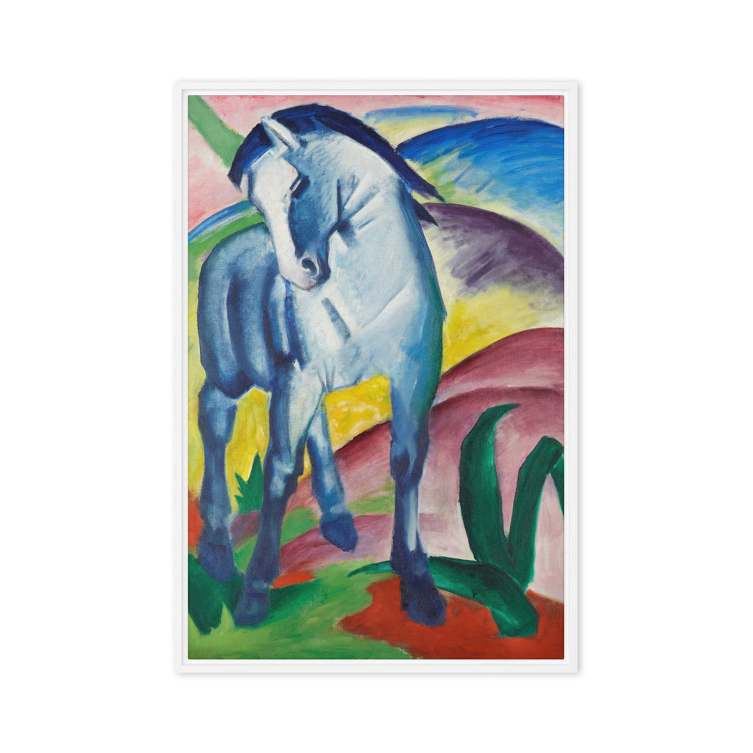 Leinwand - Franz Marc, Blaues Pferd I Weiß / 51x76 cm (20″×30″) artlia