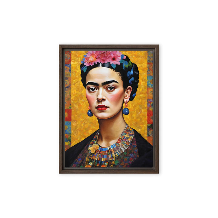 Leinwand - Frida Kahlo in the style of Gustav Klimt Kuratoren von artlia Braun / 31x41 cm (12″×16″) artlia