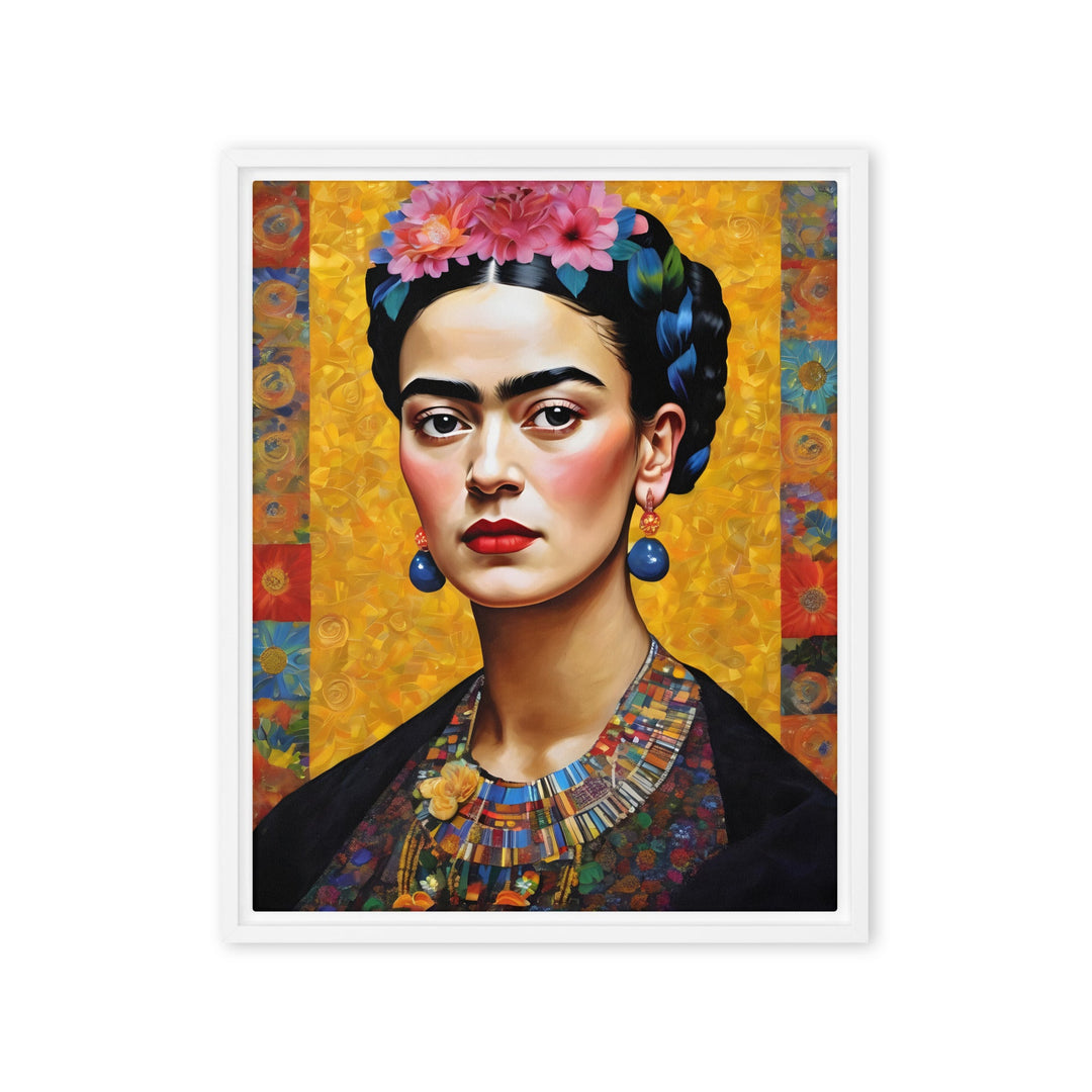 Leinwand - Frida Kahlo in the style of Gustav Klimt Kuratoren von artlia Weiß / 41x51 cm (16″×20″) artlia