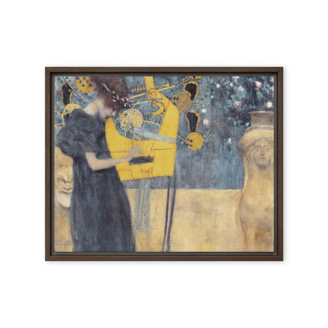 Leinwand - Gustav Klimt, Die Musik Gustav Klimt Braun / 41x51 cm (16″×20″) artlia