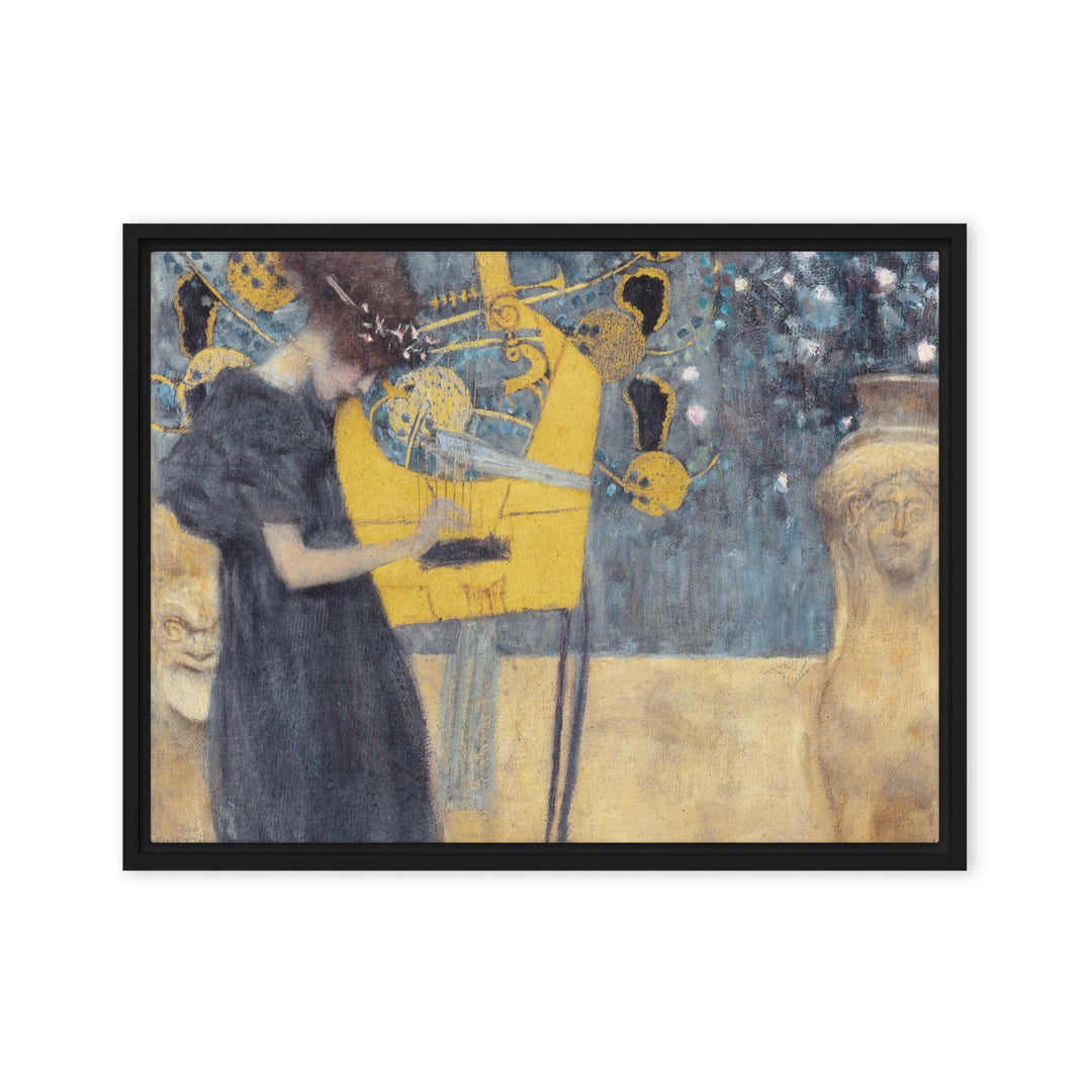 Leinwand - Gustav Klimt, Die Musik Gustav Klimt Schwarz / 46x61 cm (18″×24″) artlia