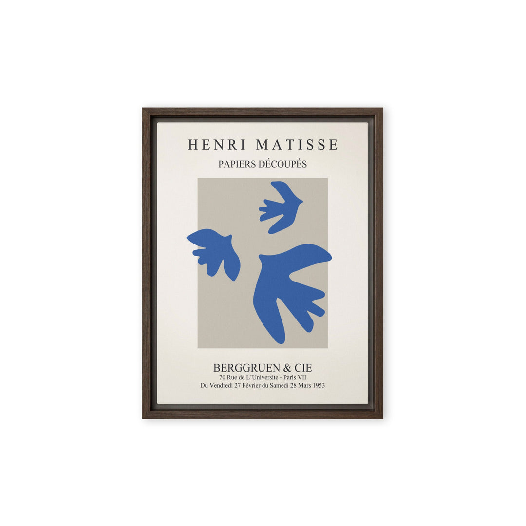 Leinwand - Henri Matisse, blaue Vögel Henri Matisse Braun / 31x41 cm (12″×16″) artlia