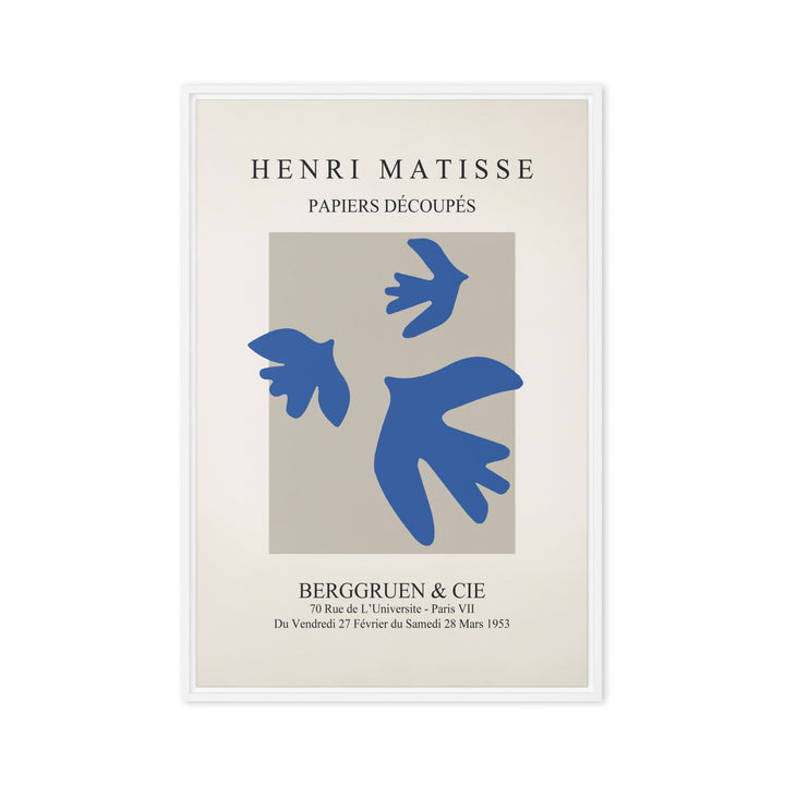 Leinwand - Henri Matisse, blaue Vögel Henri Matisse Weiß / 61x91 cm (24″×36″) artlia