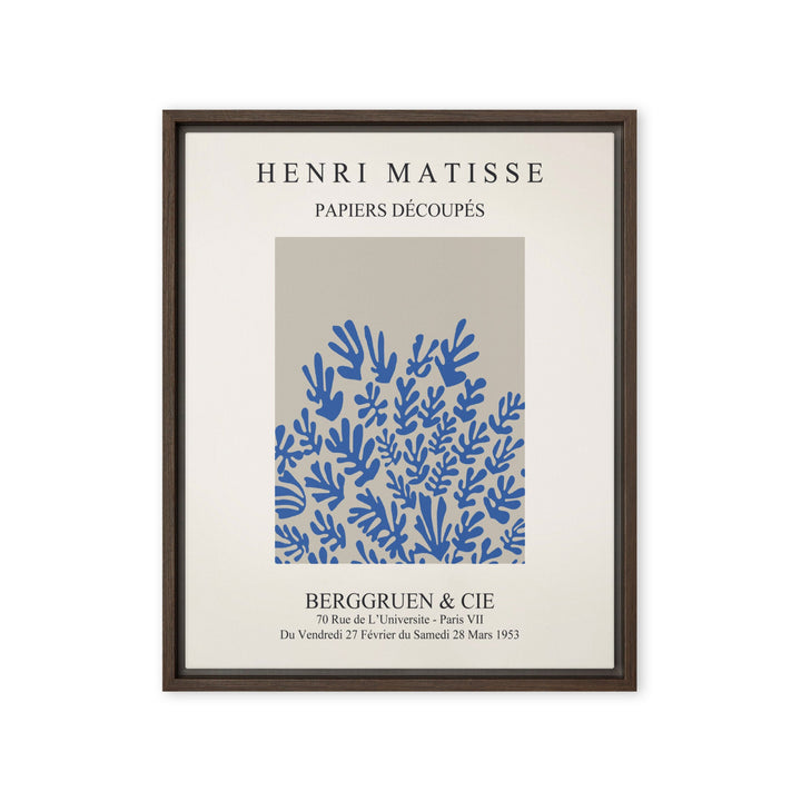 Leinwand - Henri Matisse, Papier Découpés blaue Blumen Henri Matisse Braun / 41x51 cm (16″×20″) artlia