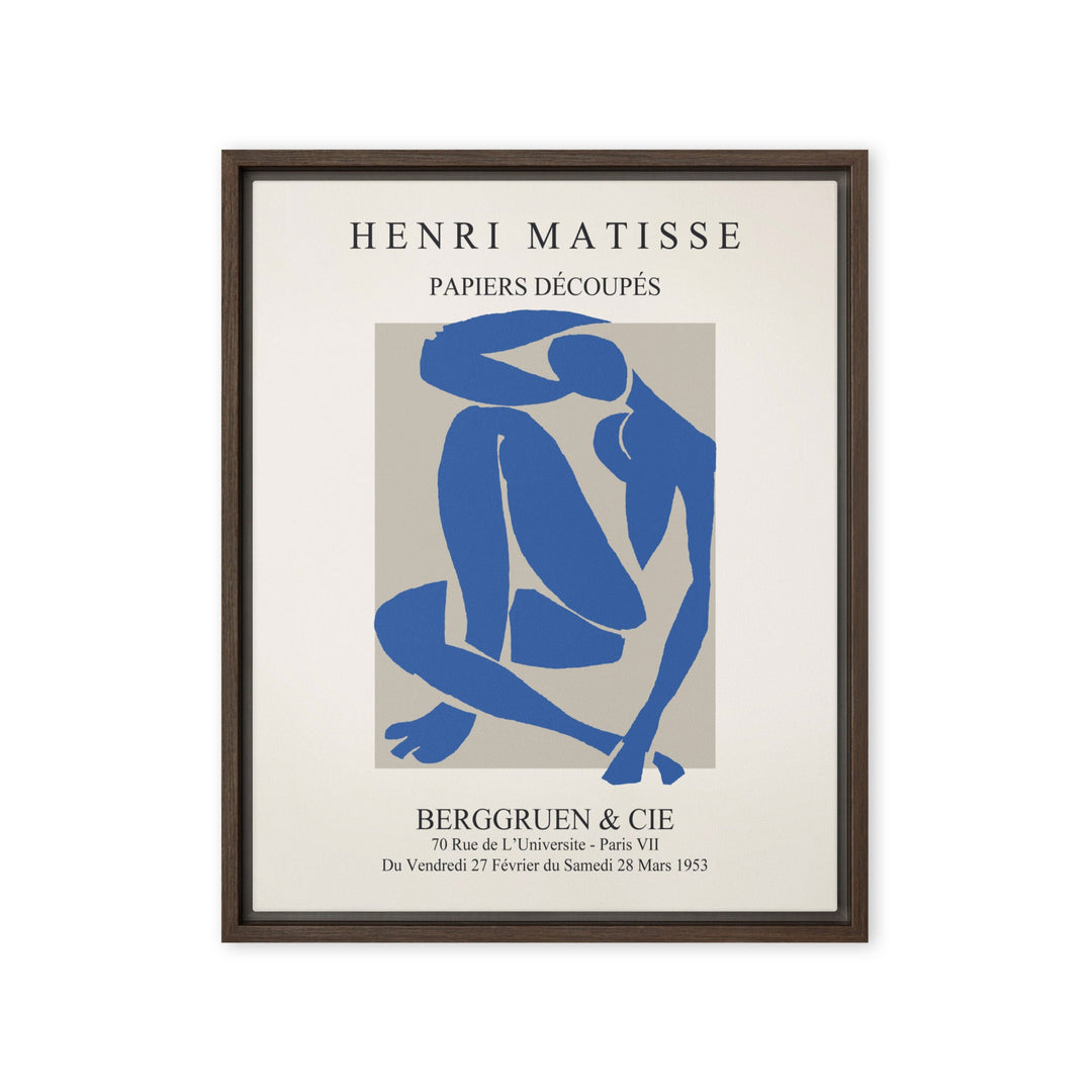 Leinwand - Henri Matisse, Papier Découpés blauer Akt Henri Matisse Braun / 41x51 cm (16″×20″) artlia