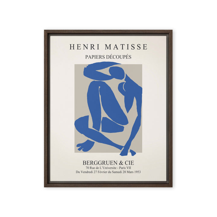 Leinwand - Henri Matisse, Papier Découpés blauer Akt Henri Matisse Braun / 41x51 cm (16″×20″) artlia