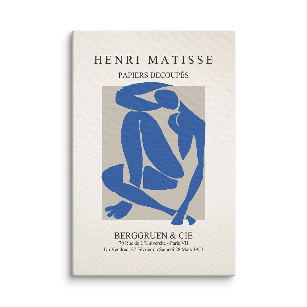 Leinwand - Henri Matisse, Papier Découpés blauer Akt Henri Matisse ohne Rahmen / 61x91 cm (24″×36″) artlia