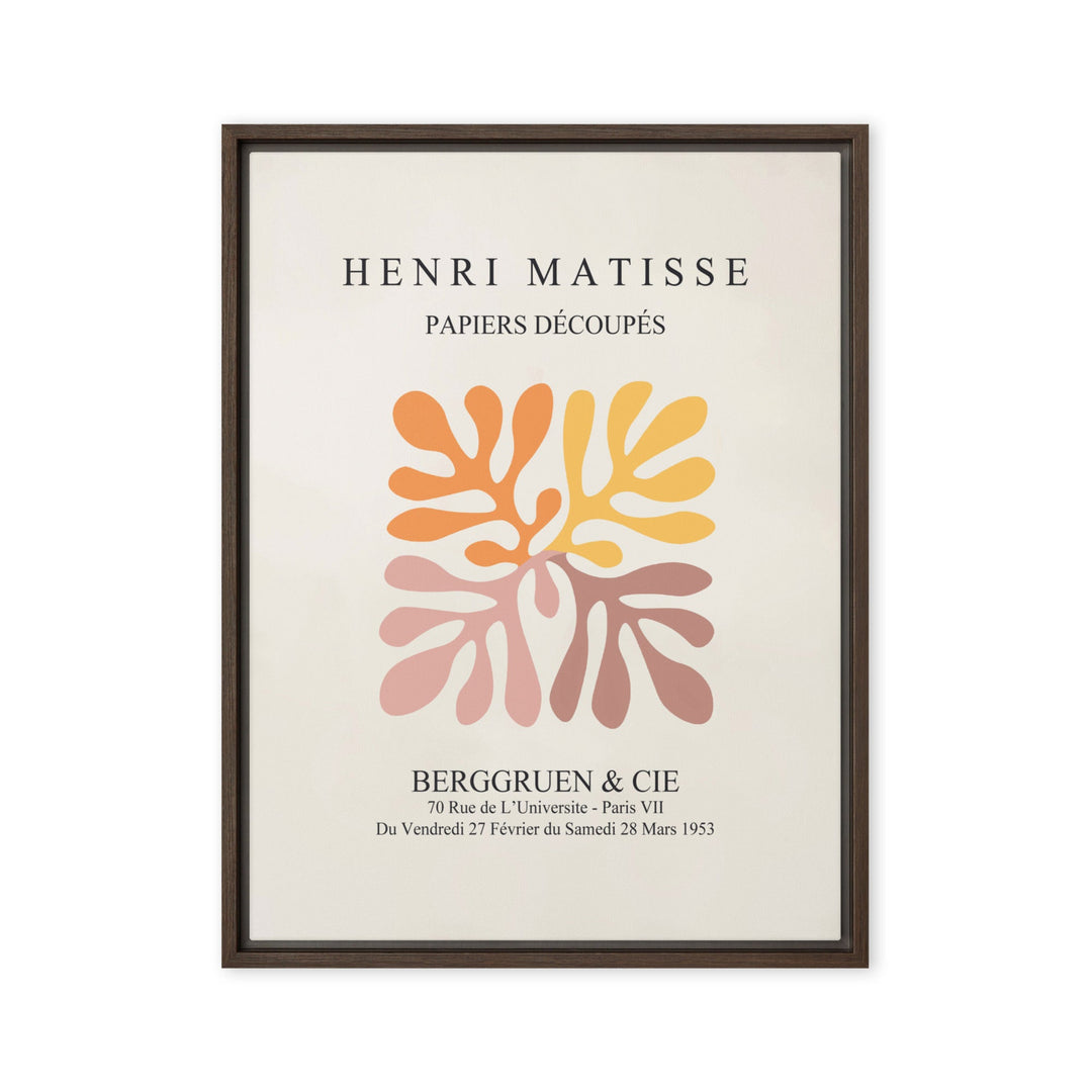 Leinwand - Henri Matisse, Papier Découpés bunte Blätter Henri Matisse Braun / 46x61 cm (18″×24″) artlia