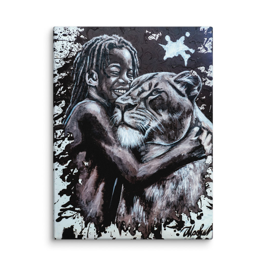 Leinwand - Her Cub, Nokuthula M Mpofu ohne Rahmen / 31x41 cm (12″×16″) artlia