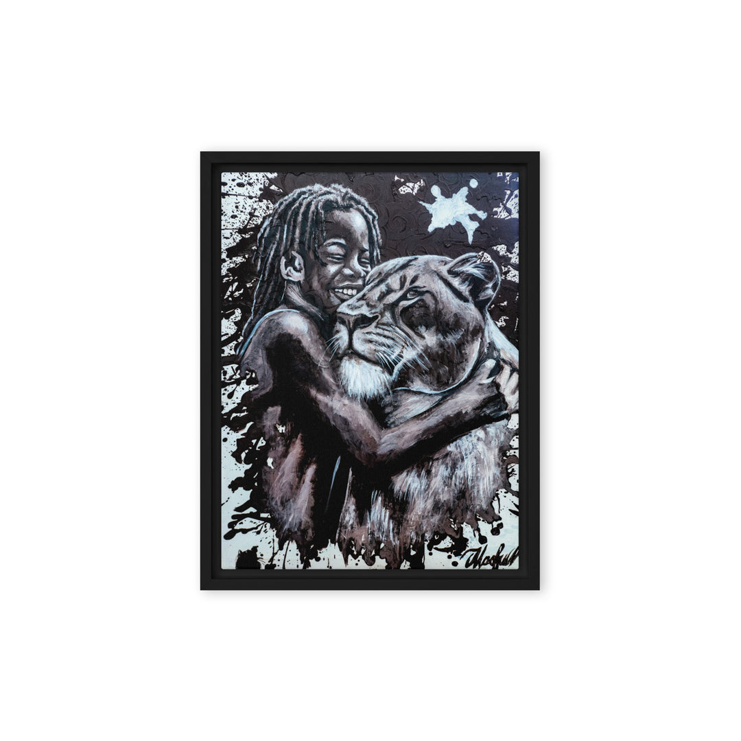 Leinwand - Her Cub, Nokuthula M Mpofu Schwarz / 31x41 cm (12″×16″) artlia