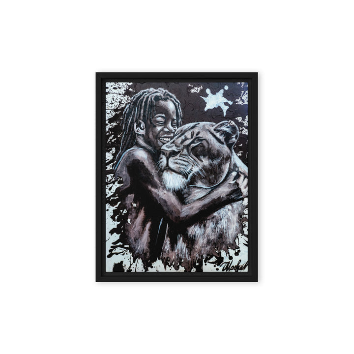 Leinwand - Her Cub, Nokuthula M Mpofu Schwarz / 31x41 cm (12″×16″) artlia