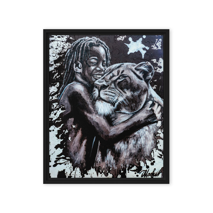 Leinwand - Her Cub, Nokuthula M Mpofu Schwarz / 41x51 cm (16″×20″) artlia