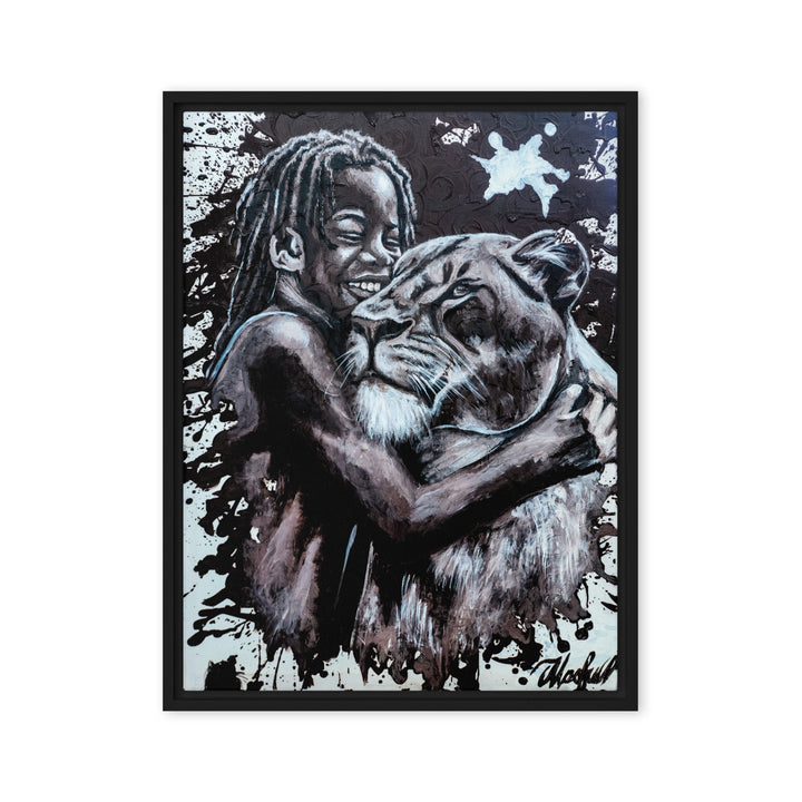 Leinwand - Her Cub, Nokuthula M Mpofu Schwarz / 61x81 cm (24″×32″) artlia