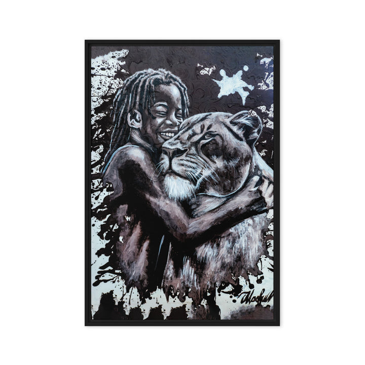 Leinwand - Her Cub, Nokuthula M Mpofu Schwarz / 61x91 cm (24″×36″) artlia