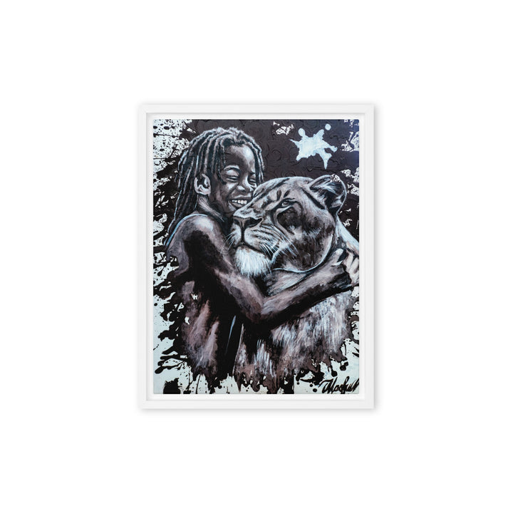 Leinwand - Her Cub, Nokuthula M Mpofu Weiß / 31x41 cm (12″×16″) artlia